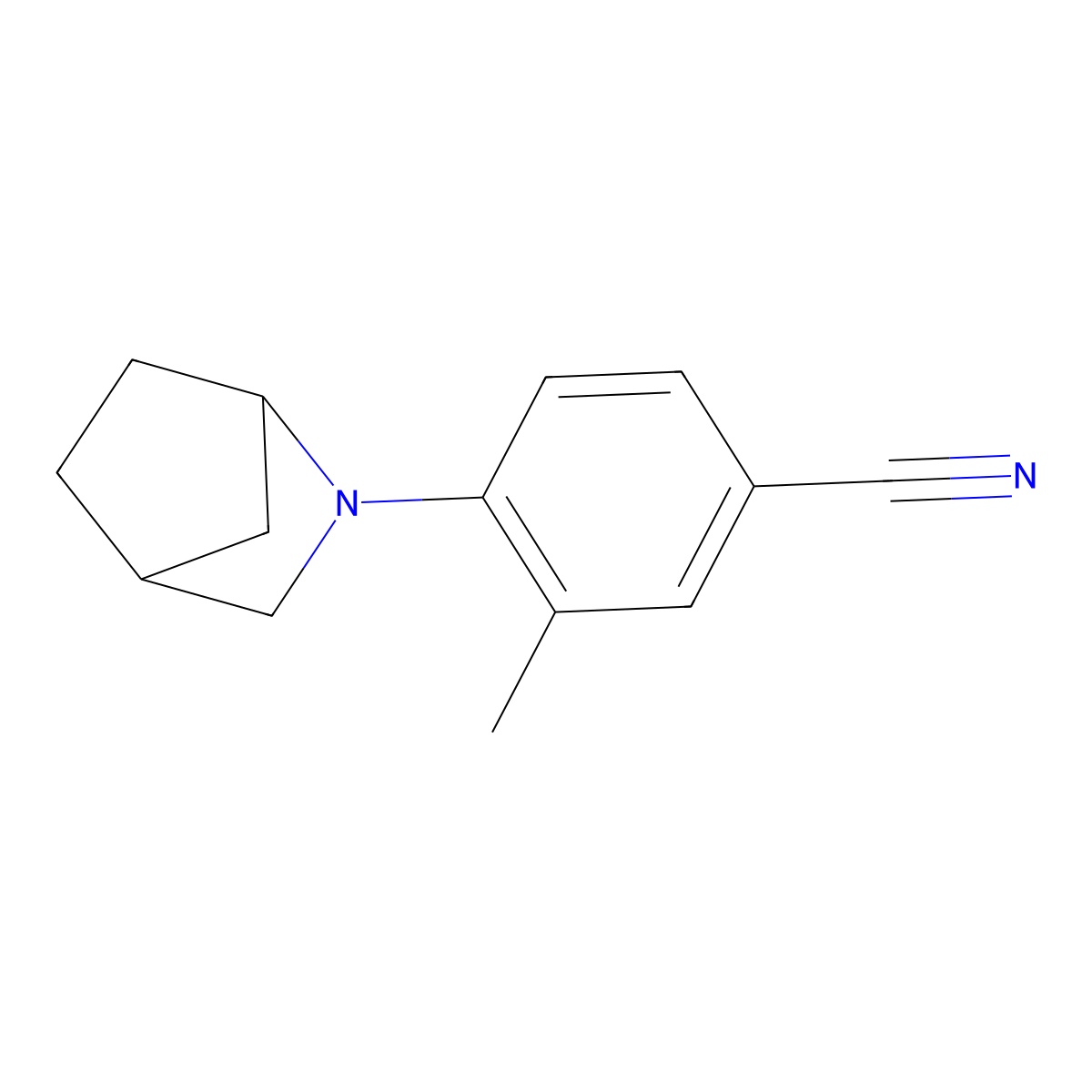4-{2-Azabicyclo[2.2.1]heptan-2-yl}-3-methylbenzonitrile molecular structure, CAS 1248204-26-3