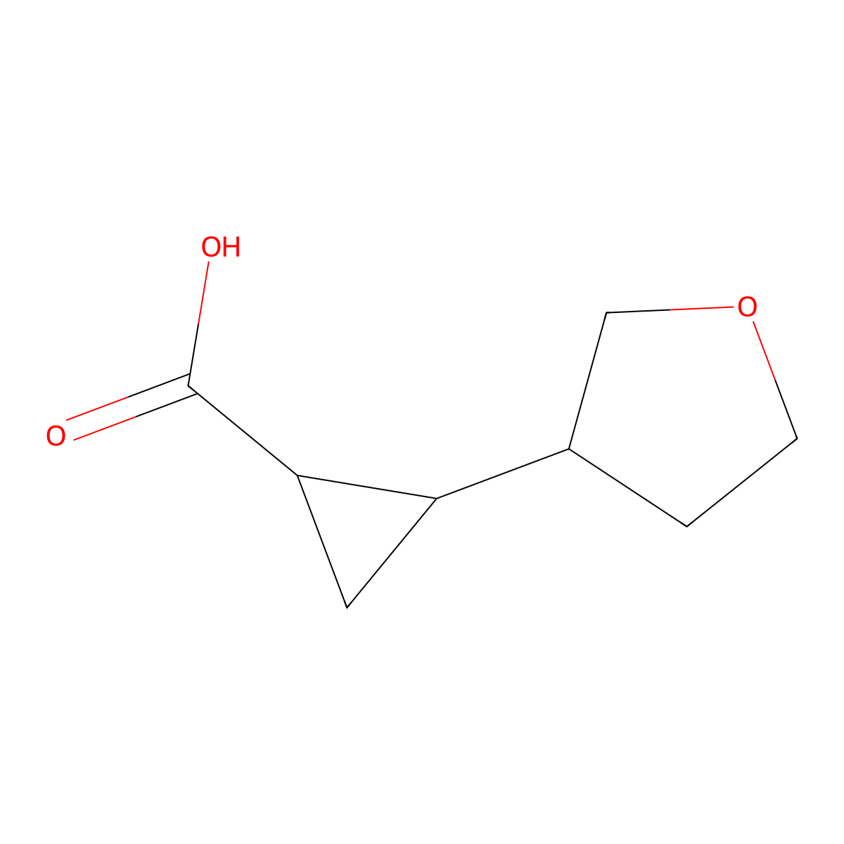 2-(Oxolan-3-yl)cyclopropane-1-carboxylic acid molecular structure, CAS 1248205-45-9