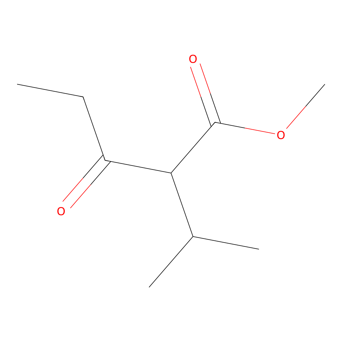 Methyl 3-oxo-2-(propan-2-yl)pentanoate molecular structure, CAS 1248205-88-0