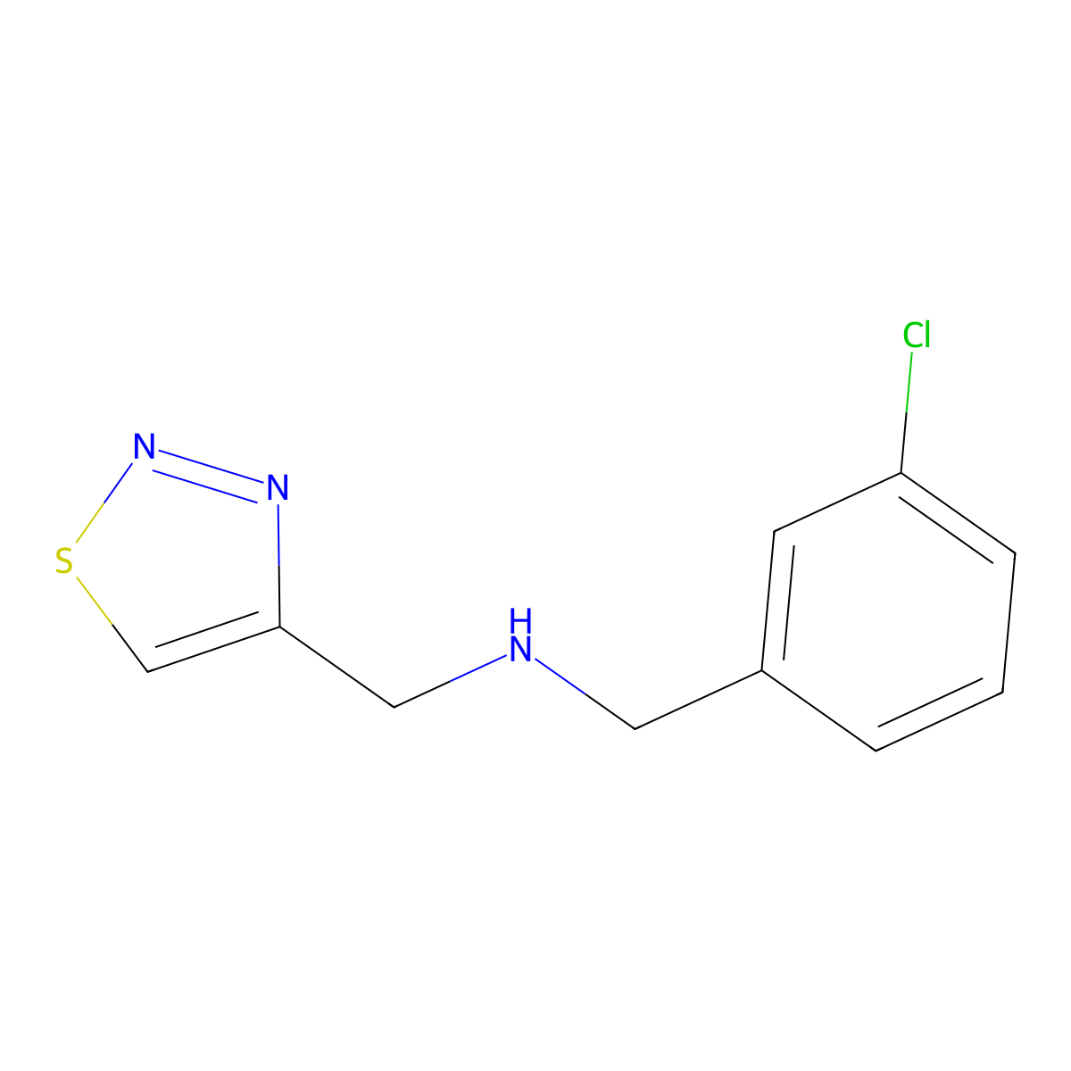 [(3-Chlorophenyl)methyl][(1,2,3-thiadiazol-4-yl)methyl]amine molecular structure, CAS 1248207-23-9