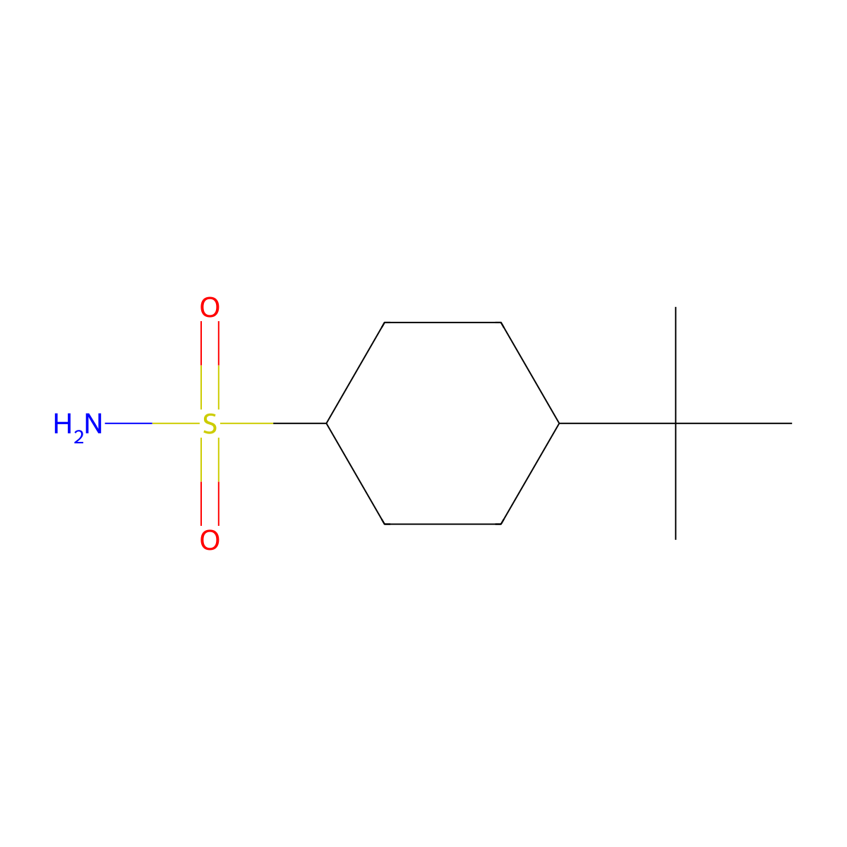 4-Tert-butylcyclohexane-1-sulfonamide molecular structure, CAS 1248208-81-2