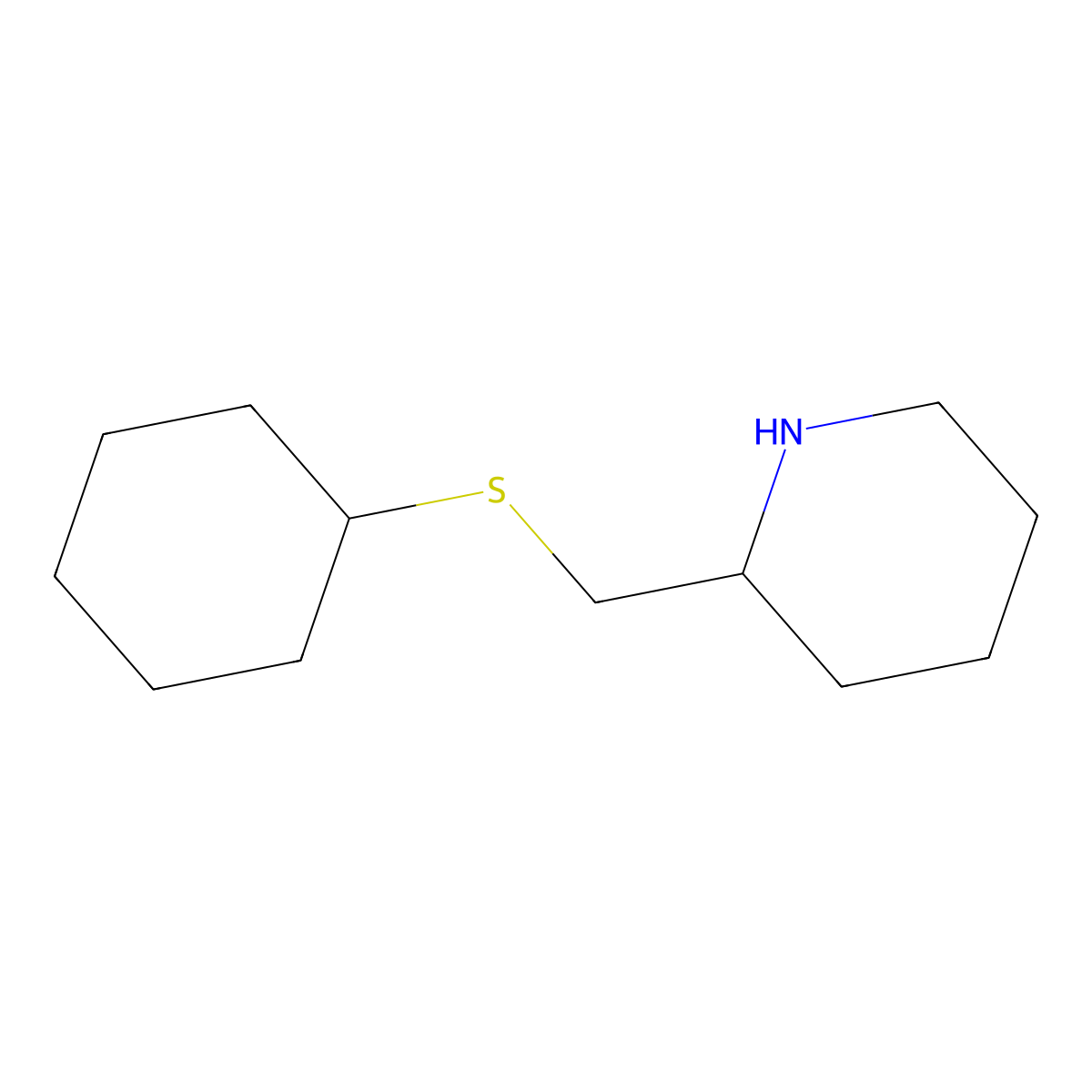 2-[(Cyclohexylsulfanyl)methyl]piperidine molecular structure, CAS 1248211-45-1