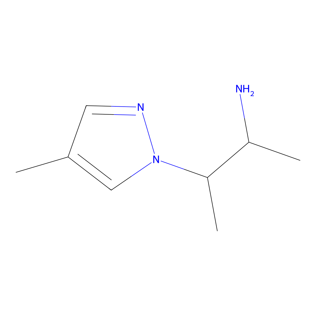 3-(4-methyl-1H-pyrazol-1-yl)butan-2-amine molecular structure, CAS 1248214-35-8
