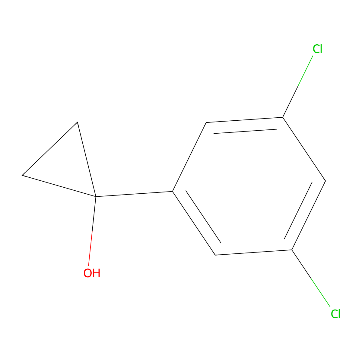 1-(3,5-Dichlorophenyl)cyclopropan-1-ol molecular structure, CAS 1248215-64-6