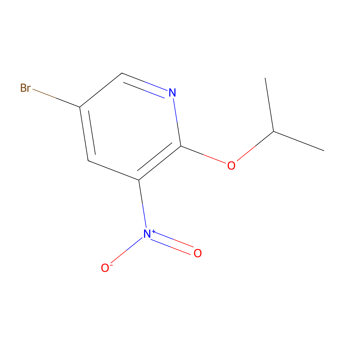 5-Bromo-3-nitro-2-(propan-2-yloxy)pyridine molecular structure, CAS 1248216-10-5