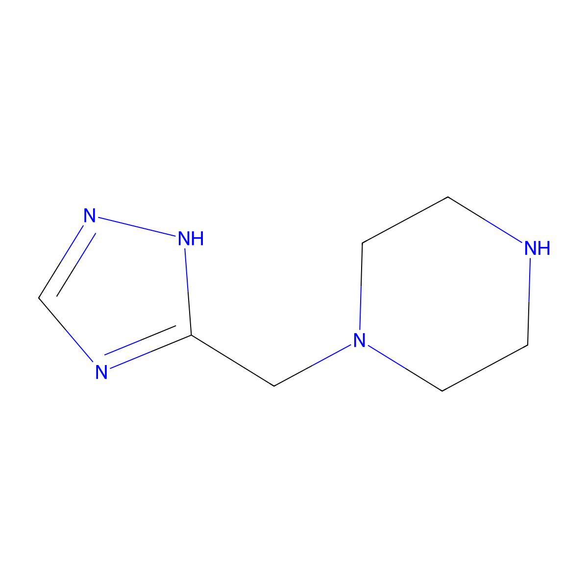 1-[(1H-1,2,4-triazol-3-yl)methyl]piperazine molecular structure, CAS 1248218-07-6