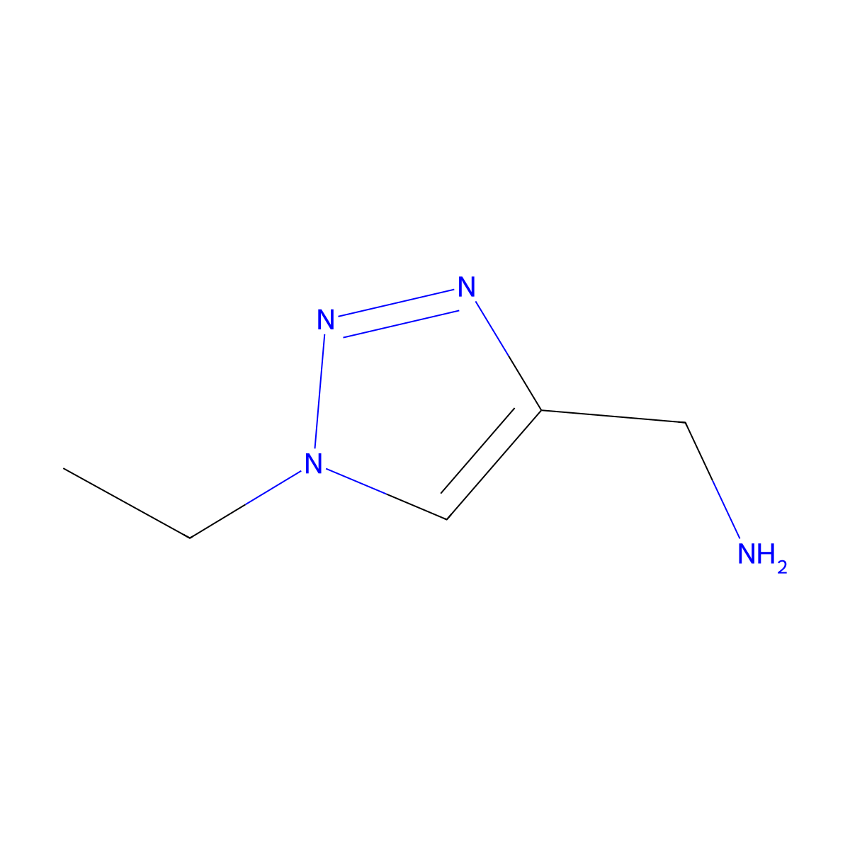 (1-Ethyl-1H-1,2,3-triazol-4-YL)methanamine molecular structure, CAS 1248219-65-9