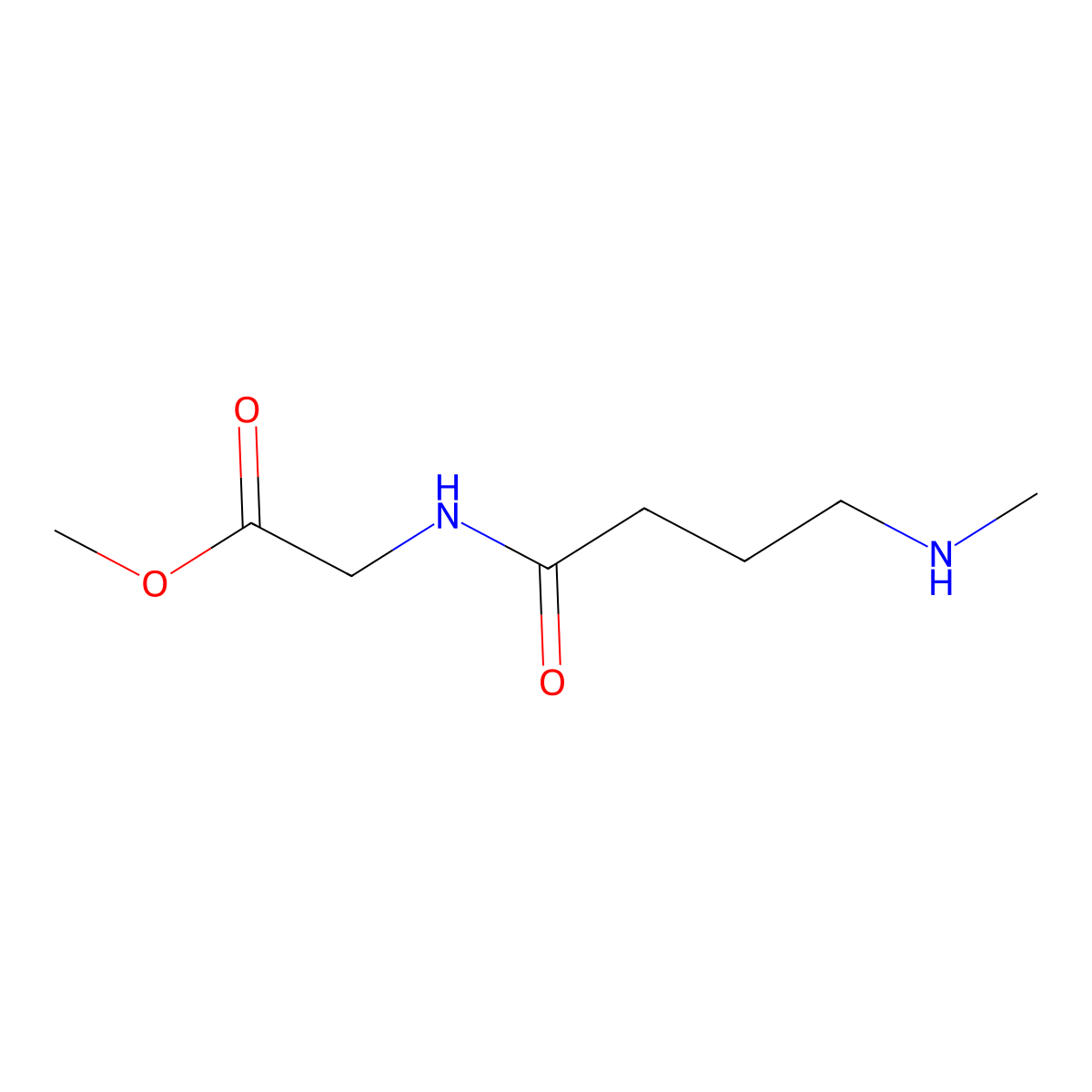 Methyl 2-[4-(methylamino)butanamido]acetate molecular structure, CAS 1248220-72-5