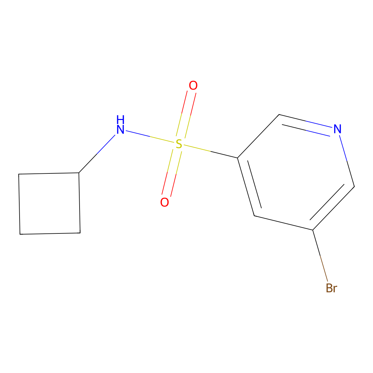 5-Bromo-n-cyclobutylpyridine-3-sulfonamide molecular structure, CAS 1248222-65-2