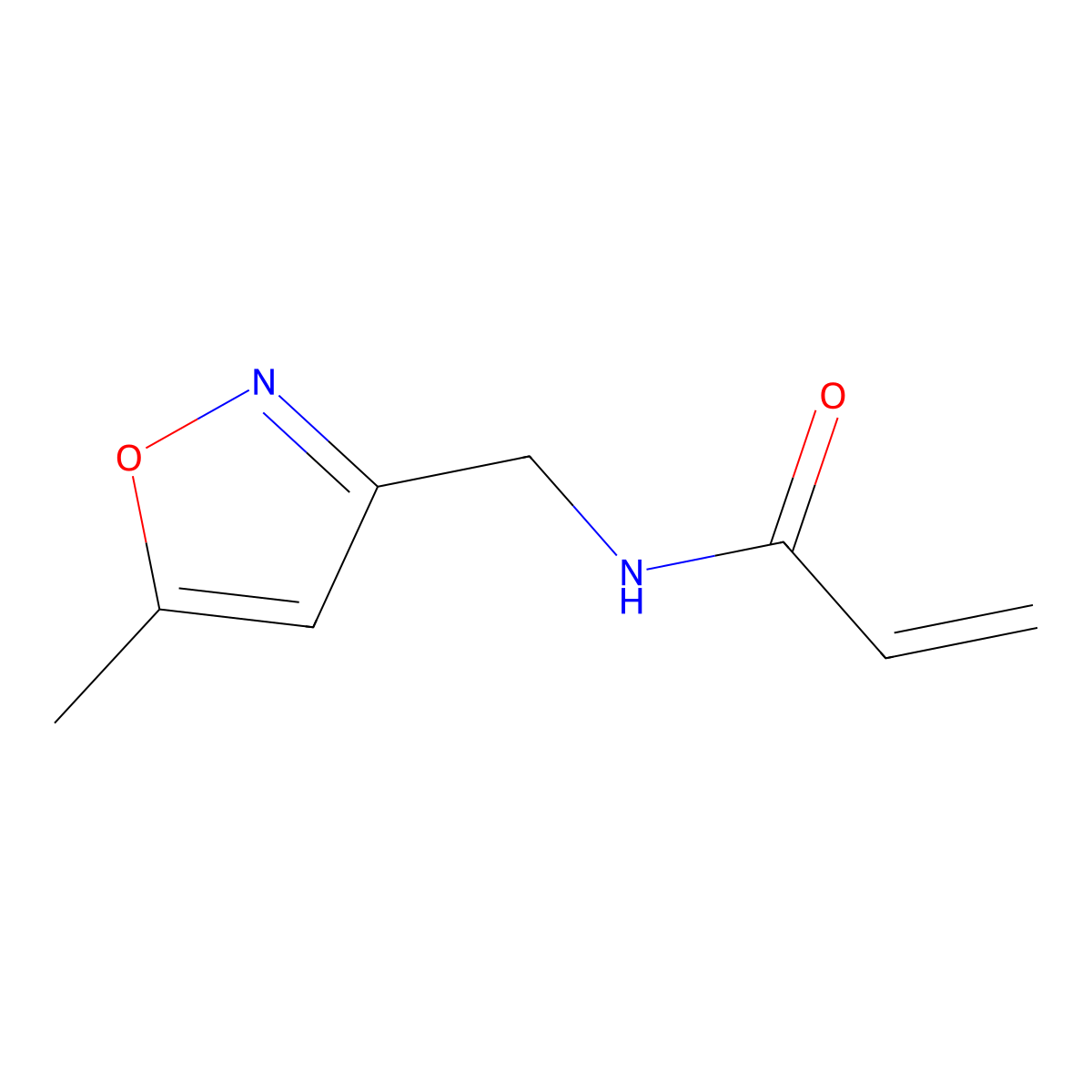 N-[(5-methyl-1,2-oxazol-3-yl)methyl]prop-2-enamide molecular structure, CAS 1248224-66-9