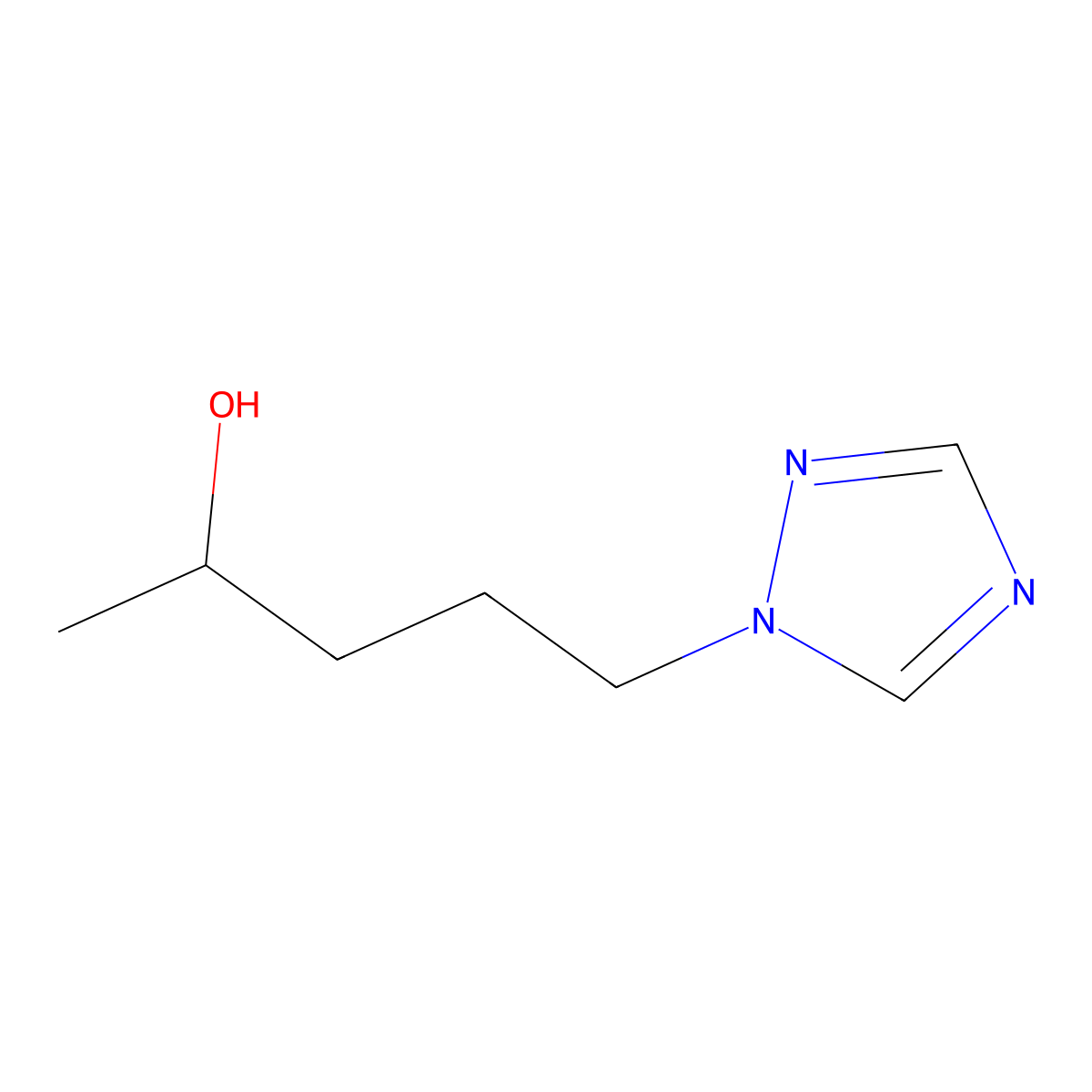 5-(1H-1,2,4-triazol-1-yl)pentan-2-ol molecular structure, CAS 1248225-19-5