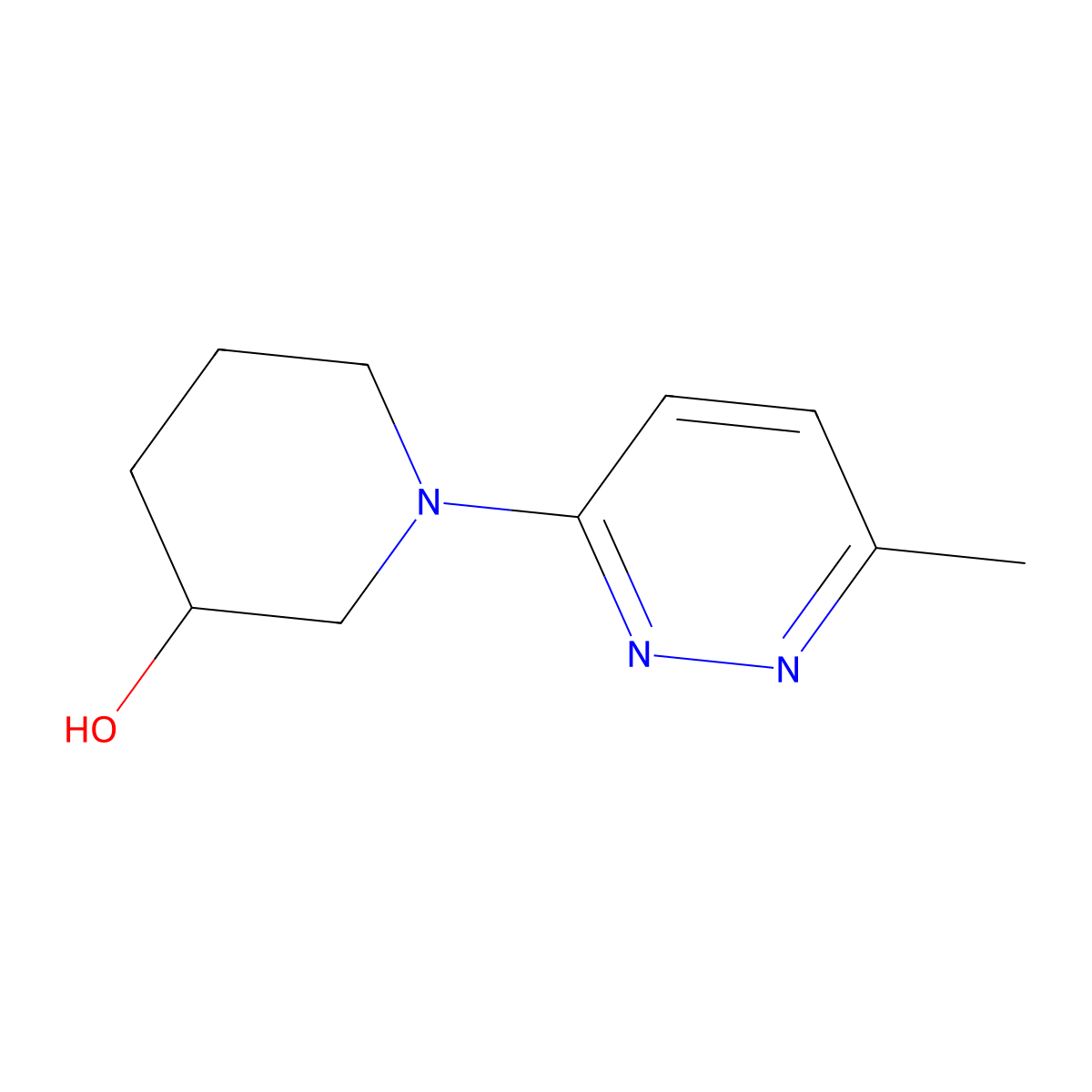 1-(6-Methylpyridazin-3-yl)piperidin-3-ol molecular structure, CAS 1248226-52-9