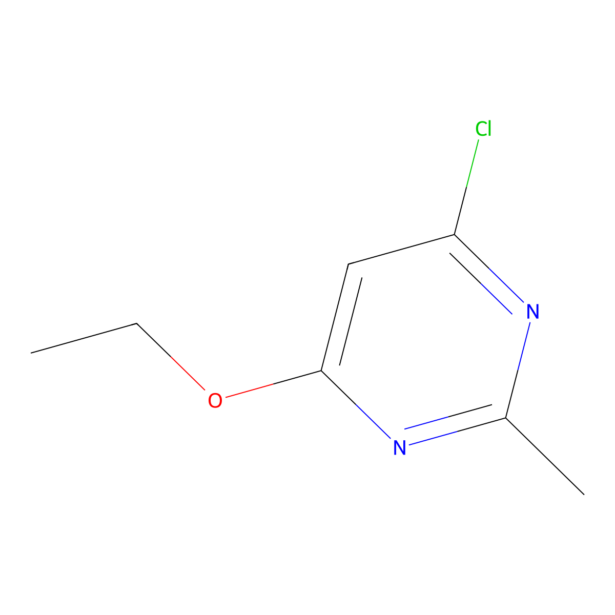 4-Chloro-6-ethoxy-2-methylpyrimidine molecular structure, CAS 1248229-24-4