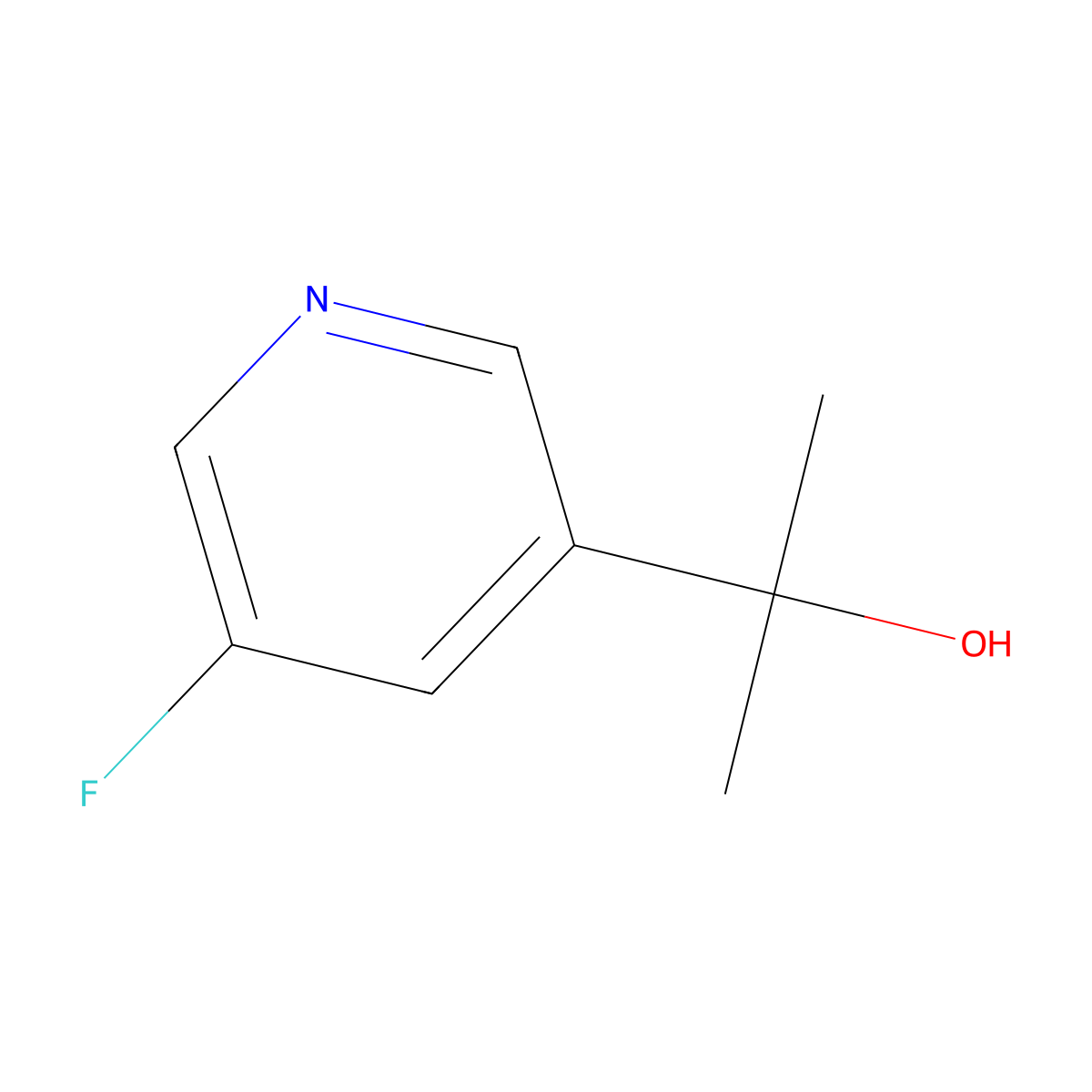 2-(5-Fluoropyridin-3-yl)propan-2-ol molecular structure, CAS 1248229-52-8