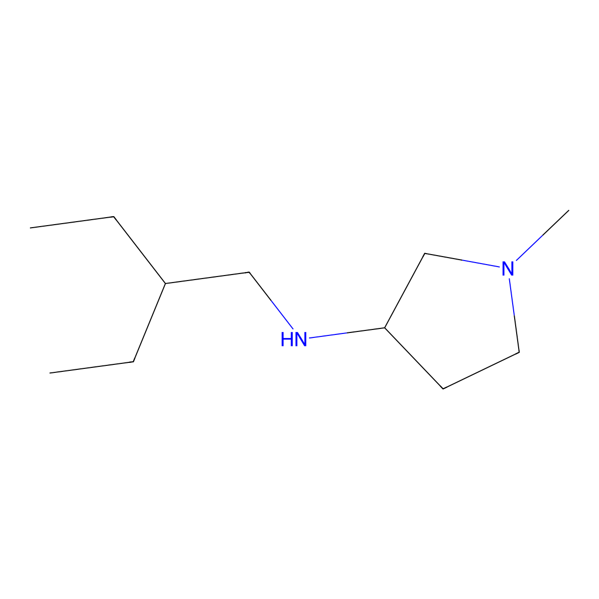 N-(2-ethylbutyl)-1-methylpyrrolidin-3-amine molecular structure, CAS 1248231-33-5