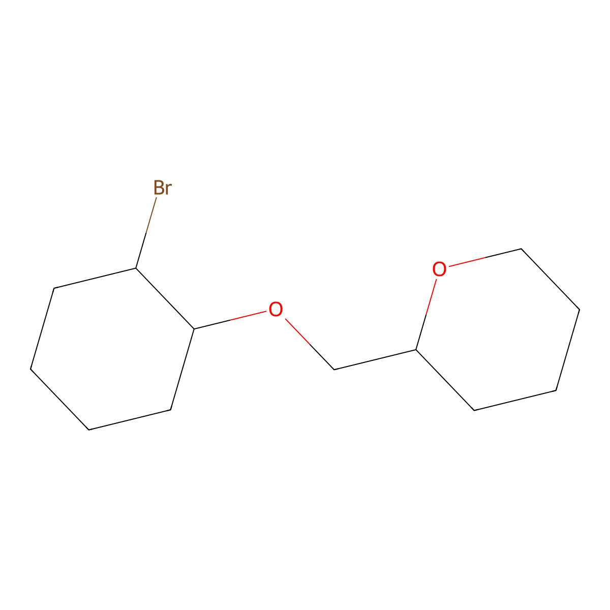 2-{[(2-Bromocyclohexyl)oxy]methyl}oxane molecular structure, CAS 1248232-43-0