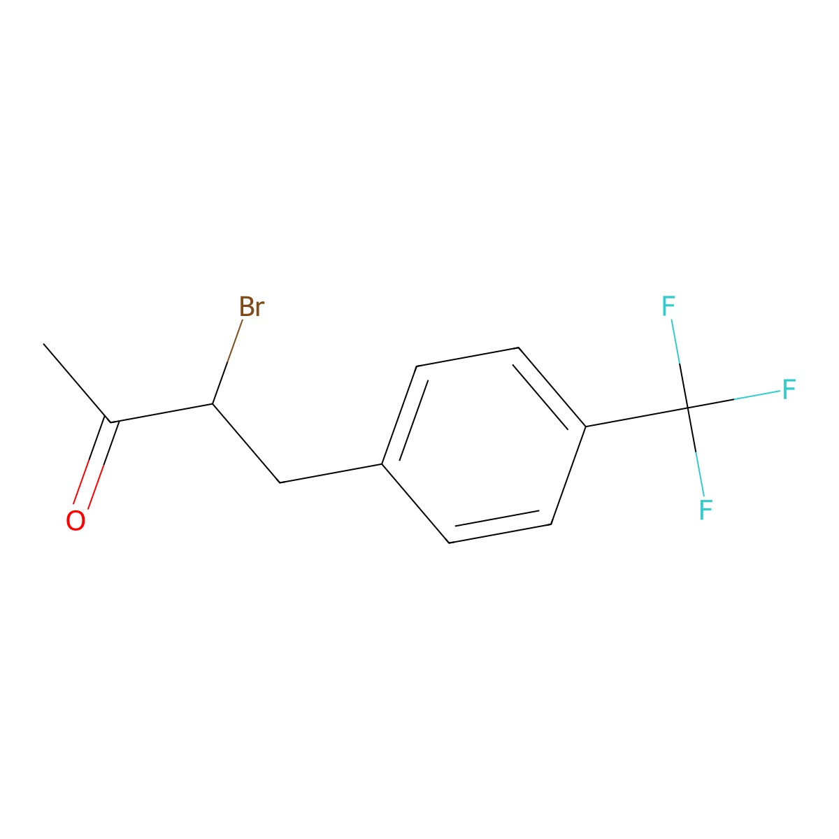 3-Bromo-4-(4-(trifluoromethyl)phenyl)butan-2-one molecular structure, CAS 1248234-10-7