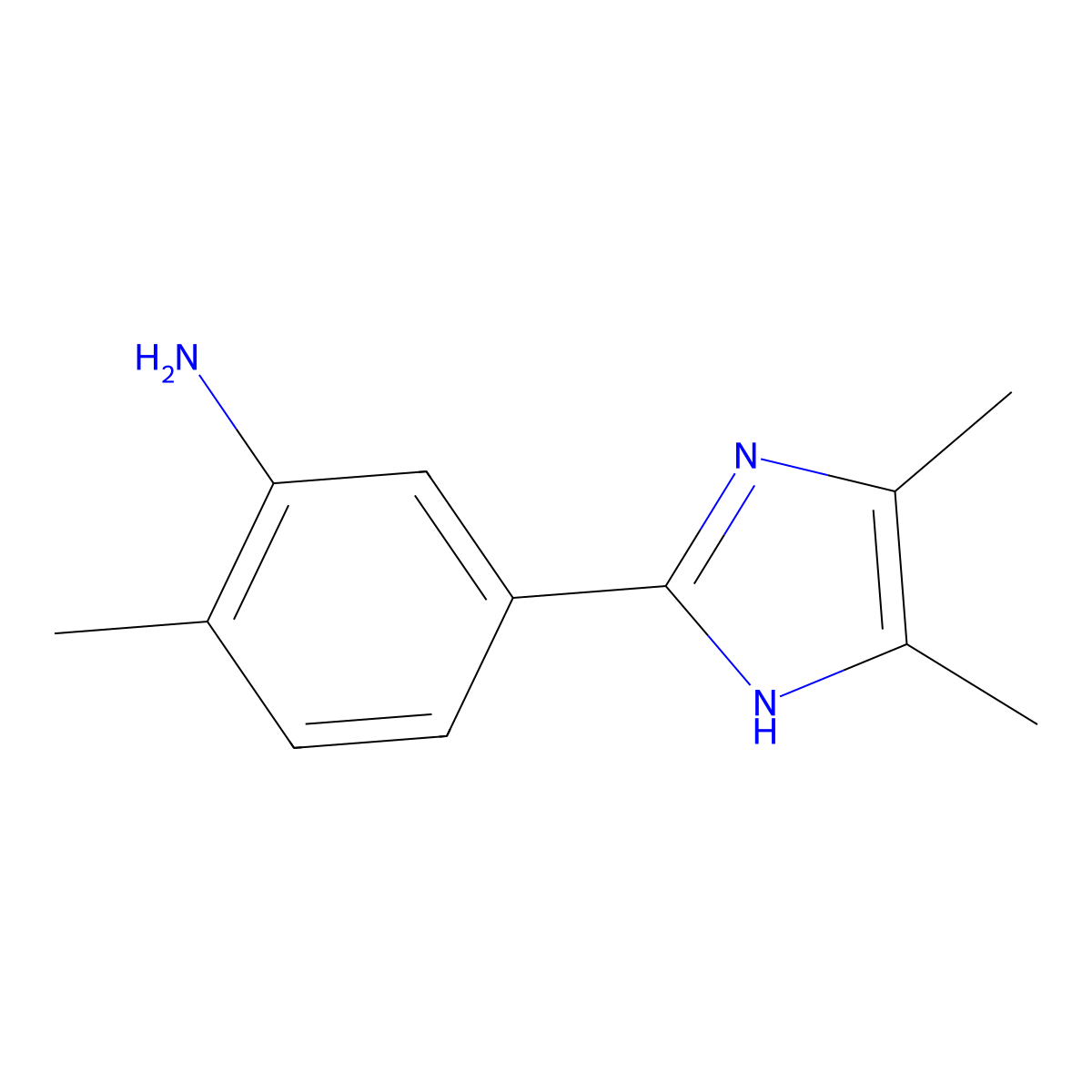 5-(4,5-dimethyl-1H-imidazol-2-yl)-2-methylaniline molecular structure, CAS 1248234-90-3