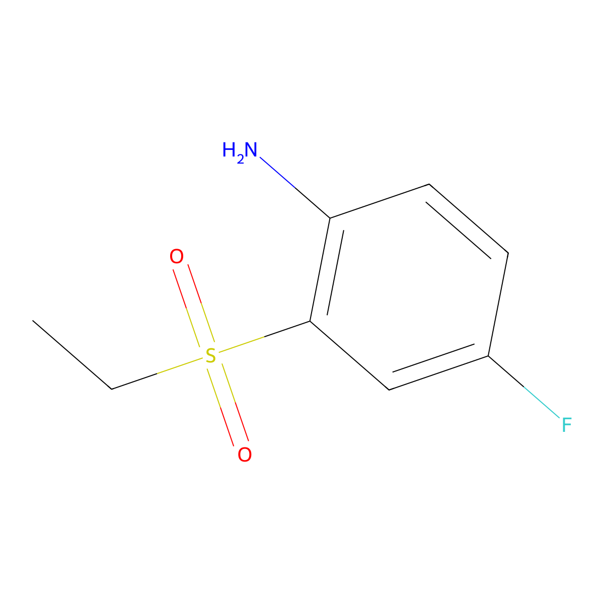 2-(Ethanesulfonyl)-4-fluoroaniline molecular structure, CAS 1248235-57-5