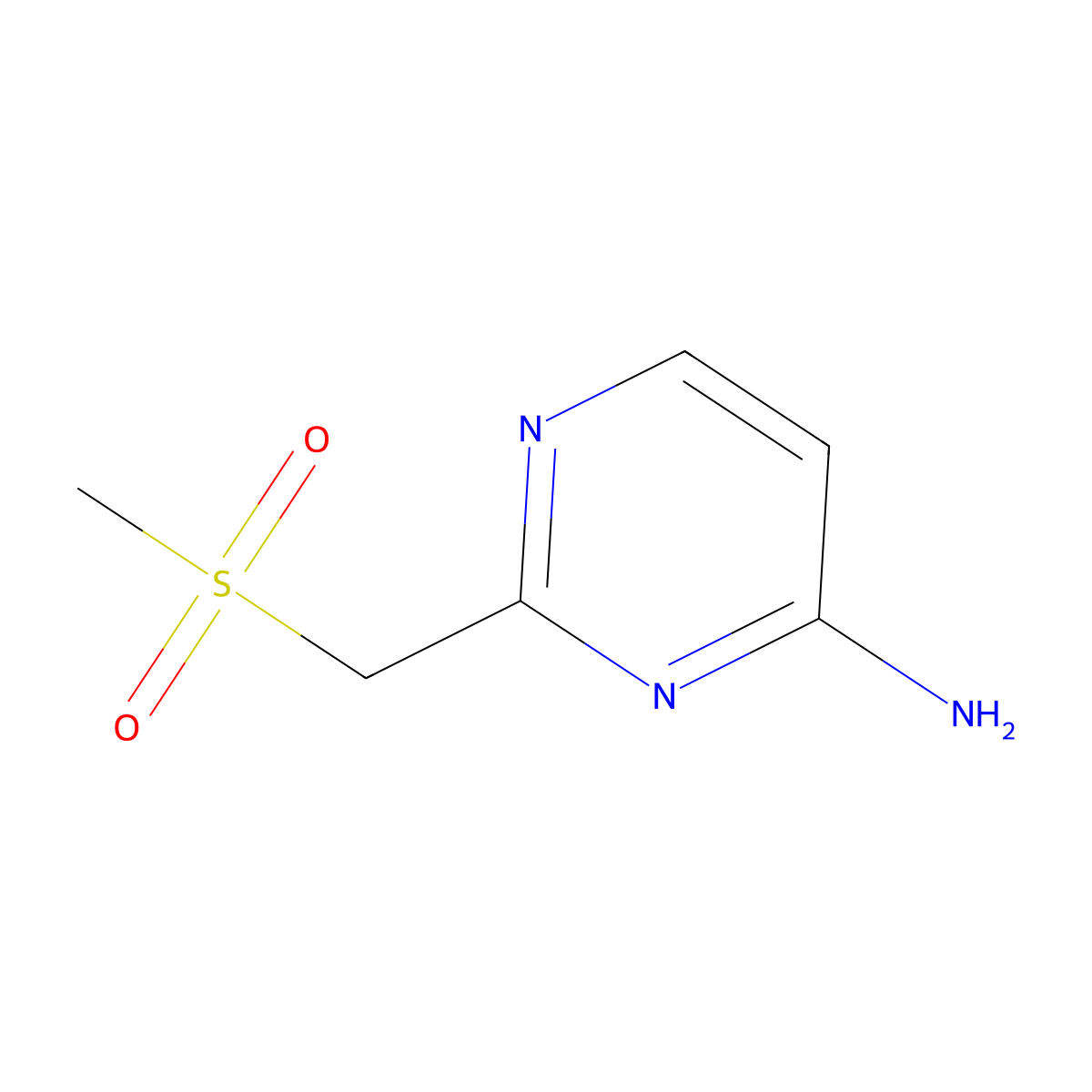 2-((Methylsulfonyl)methyl)pyrimidin-4-amine molecular structure, CAS 1248236-11-4