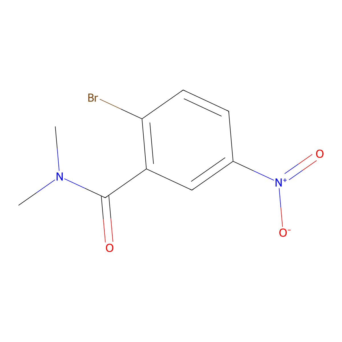 2-bromo-N,N-dimethyl-5-nitrobenzamide molecular structure, CAS 1248238-83-6