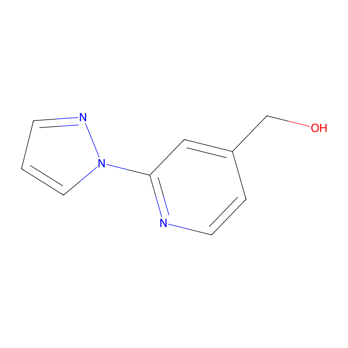 (2-(1H-Pyrazol-1-YL)pyridin-4-YL)methanol molecular structure, CAS 1248243-78-8