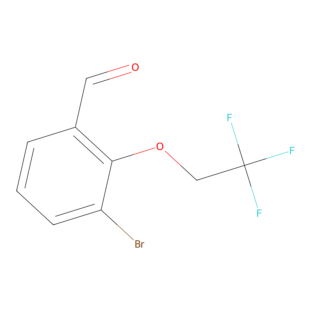 3-Bromo-2-(2,2,2-trifluoro-ethoxy)-benzaldehyde molecular structure, CAS 1248246-03-8