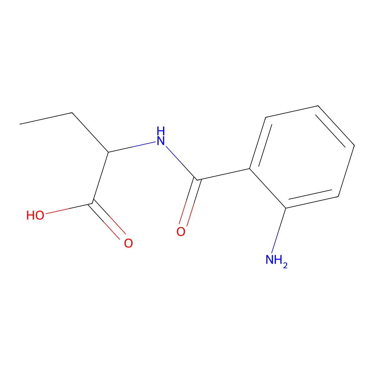2-(2-Aminobenzamido)butanoic acid molecular structure, CAS 1248246-50-5