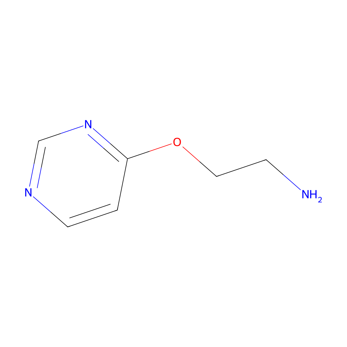 2-(Pyrimidin-4-yloxy)ethan-1-amine molecular structure, CAS 1248246-52-7