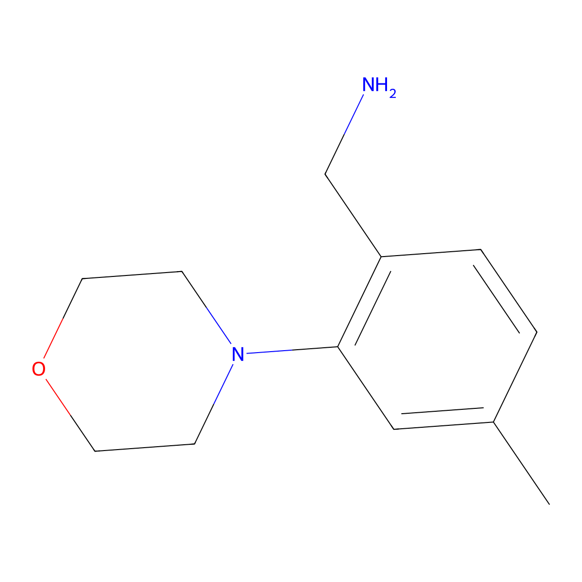 [4-Methyl-2-(morpholin-4-yl)phenyl]methanamine molecular structure, CAS 1248247-52-0
