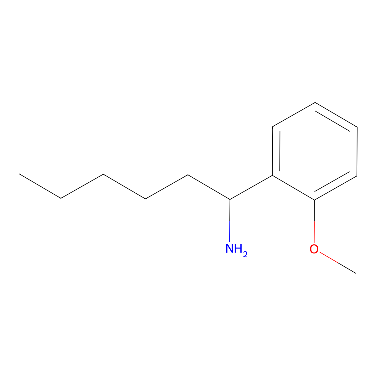 1-(2-Methoxyphenyl)hexan-1-amine molecular structure, CAS 1248247-58-6