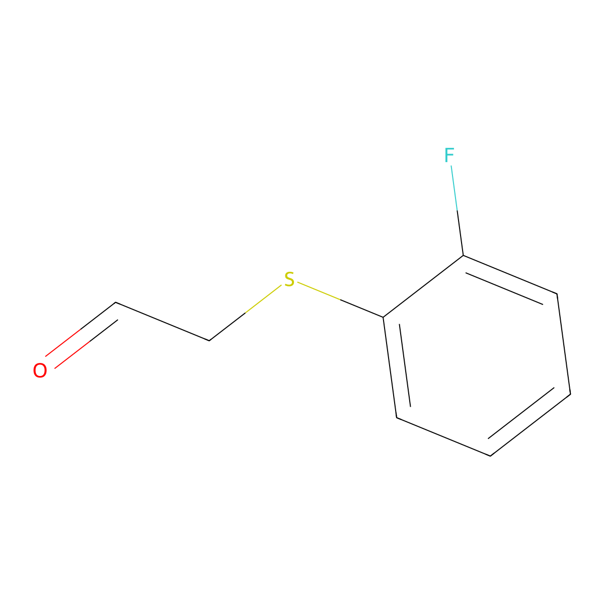 2-[(2-Fluorophenyl)sulfanyl]acetaldehyde molecular structure, CAS 1248249-23-1