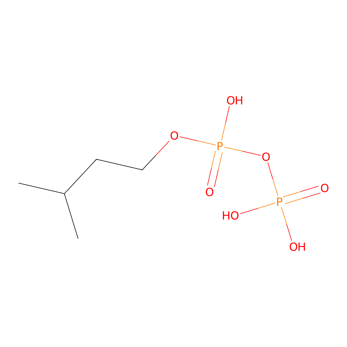Isopentyl Pyrophosphate molecular structure, CAS 124825-04-3