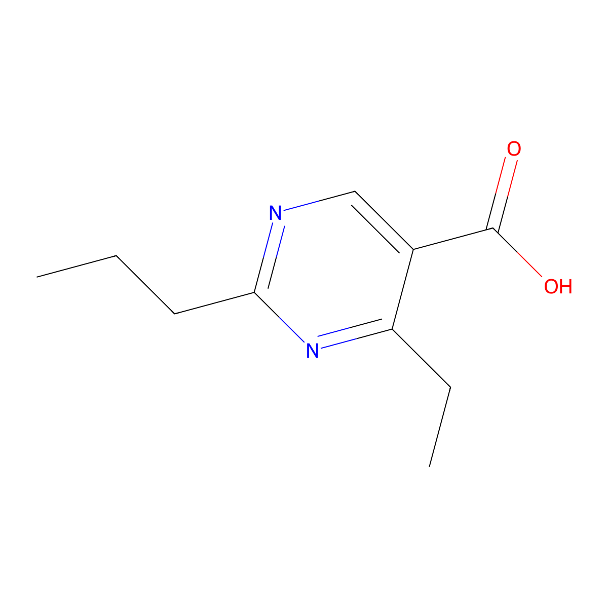 4-Ethyl-2-propylpyrimidine-5-carboxylic acid molecular structure, CAS 1248250-14-7