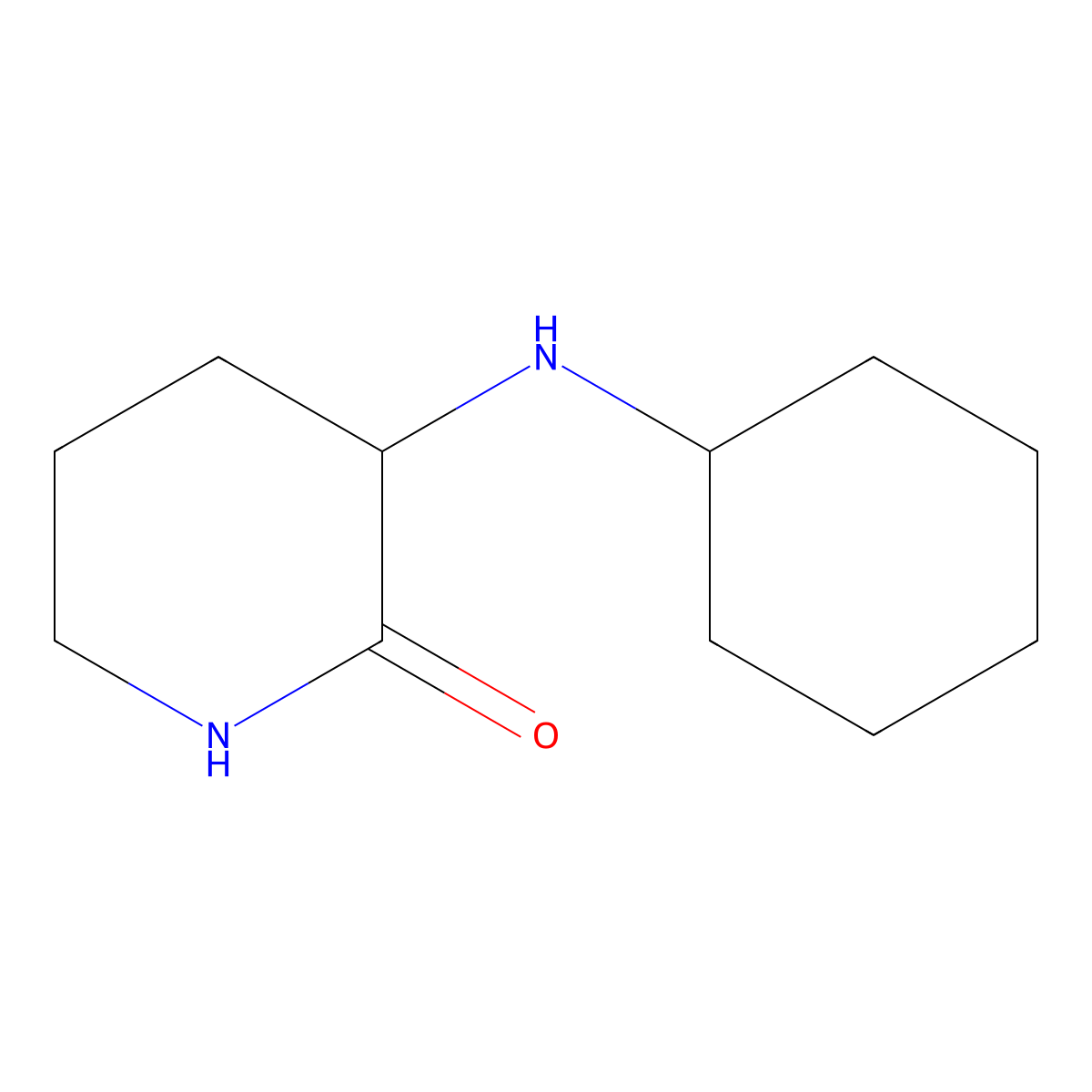3-(Cyclohexylamino)piperidin-2-one molecular structure, CAS 1248251-27-5