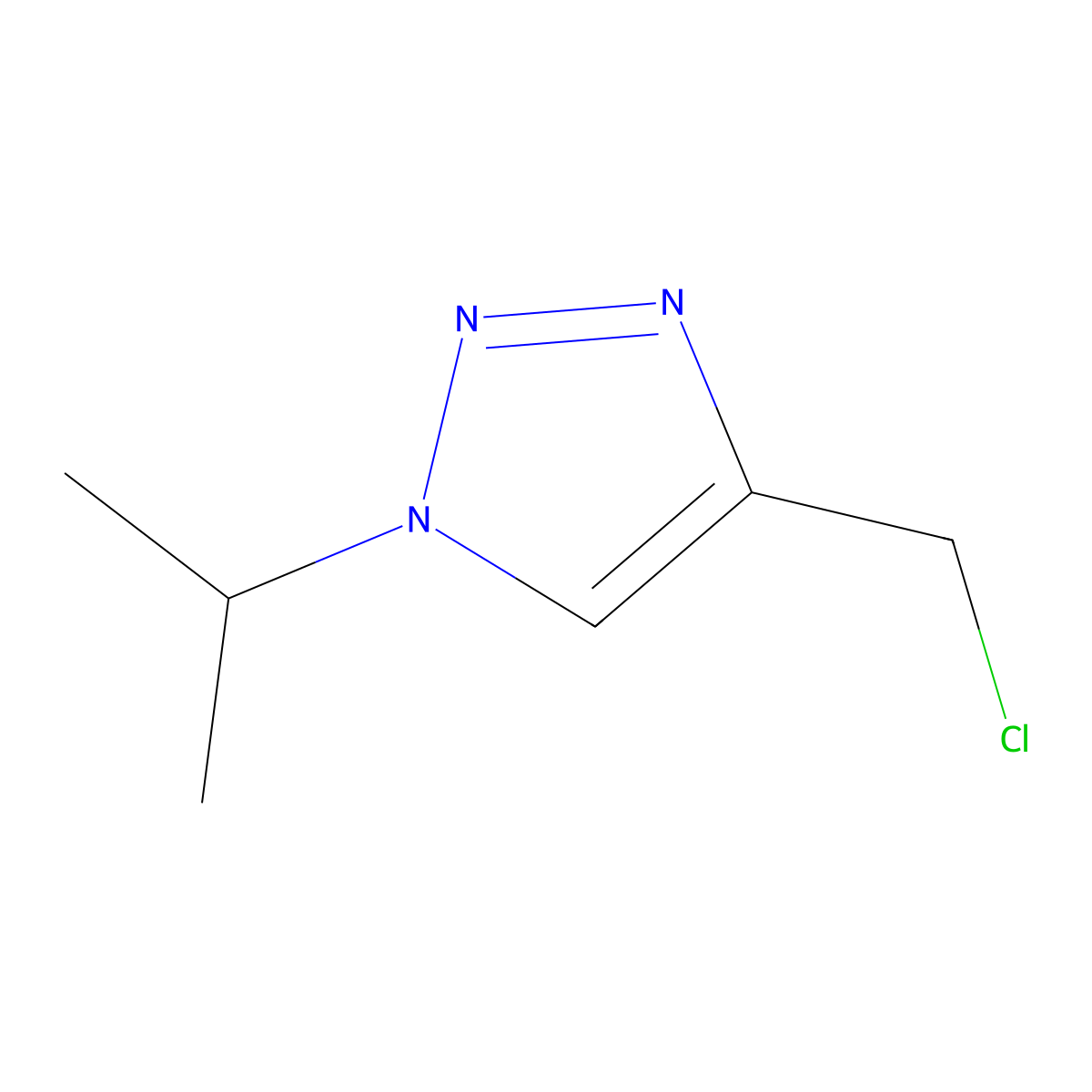 4-(chloromethyl)-1-(propan-2-yl)-1H-1,2,3-triazole molecular structure, CAS 1248251-40-2