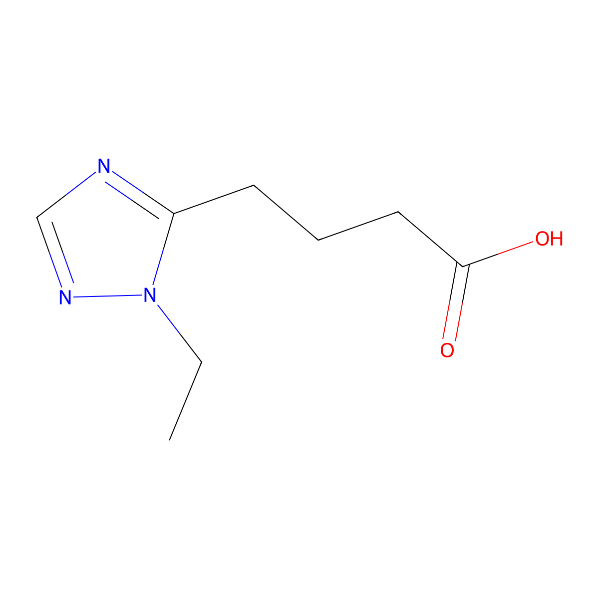 4-(1-Ethyl-1h-1,2,4-triazol-5-yl)butanoic acid molecular structure, CAS 1248252-24-5