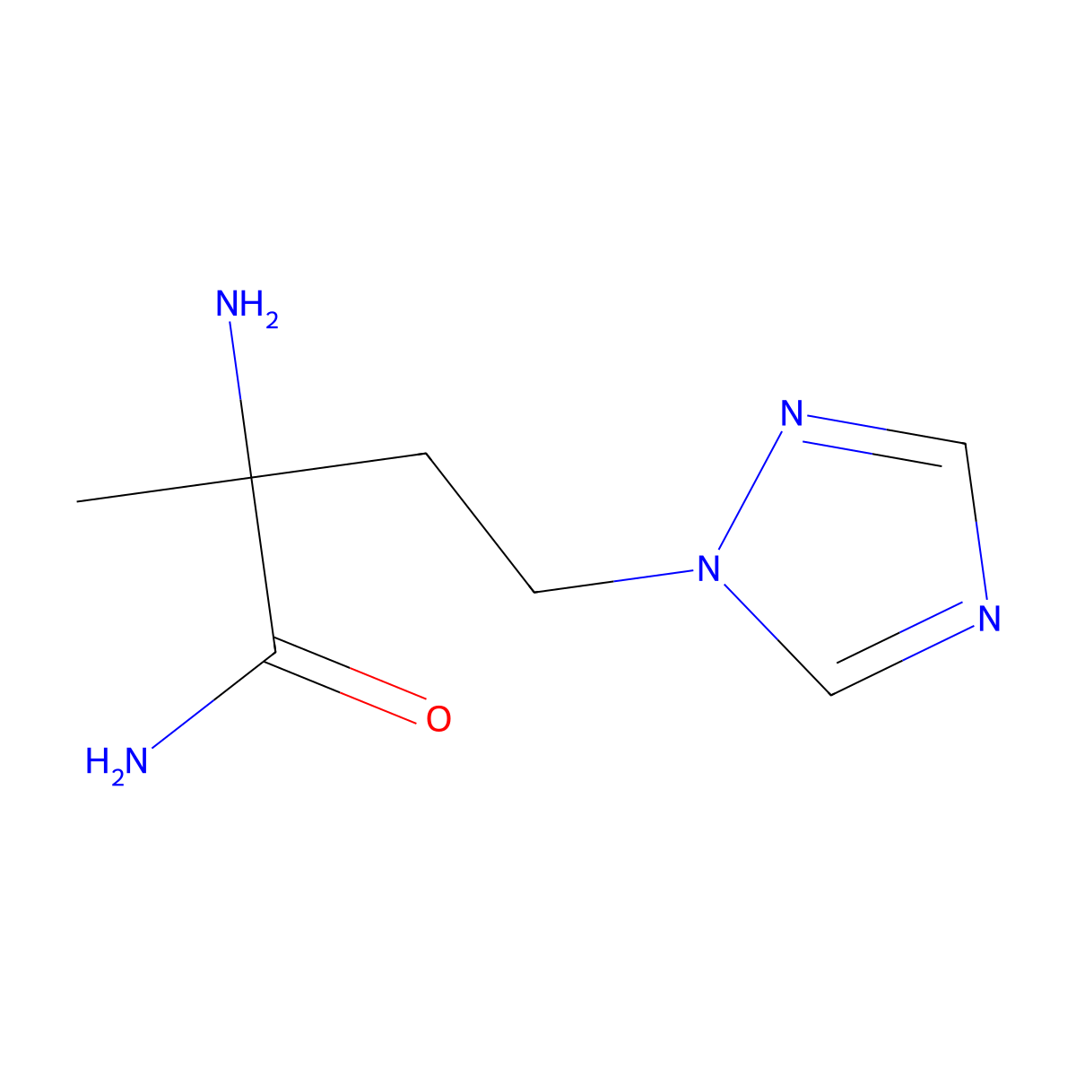 2-Amino-2-methyl-4-(1h-1,2,4-triazol-1-yl)butanamide molecular structure, CAS 1248252-40-5