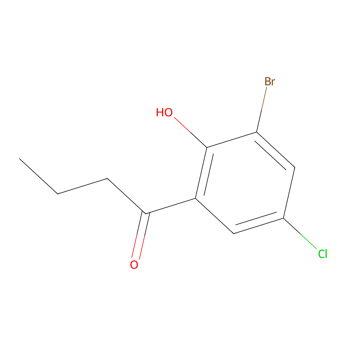 1-(3-Bromo-5-chloro-2-hydroxyphenyl)butan-1-one molecular structure, CAS 1248254-26-3
