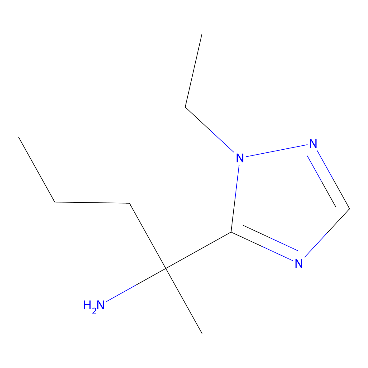 2-(1-Ethyl-1h-1,2,4-triazol-5-yl)pentan-2-amine molecular structure, CAS 1248259-89-3