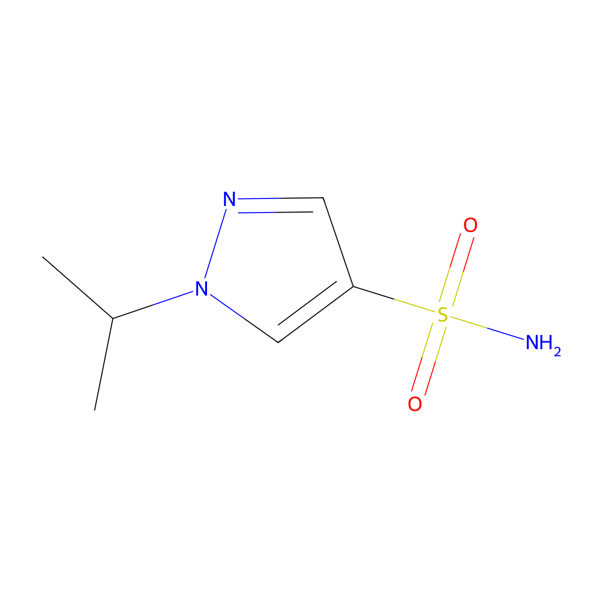 1-(propan-2-yl)-1H-pyrazole-4-sulfonamide molecular structure, CAS 1248262-23-8