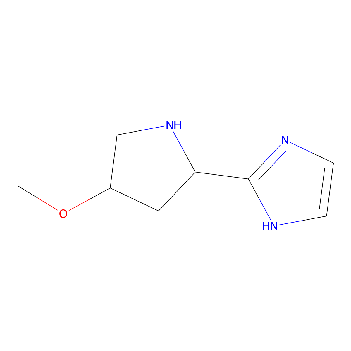 2-(4-Methoxypyrrolidin-2-yl)-1H-imidazole molecular structure, CAS 1248265-61-3