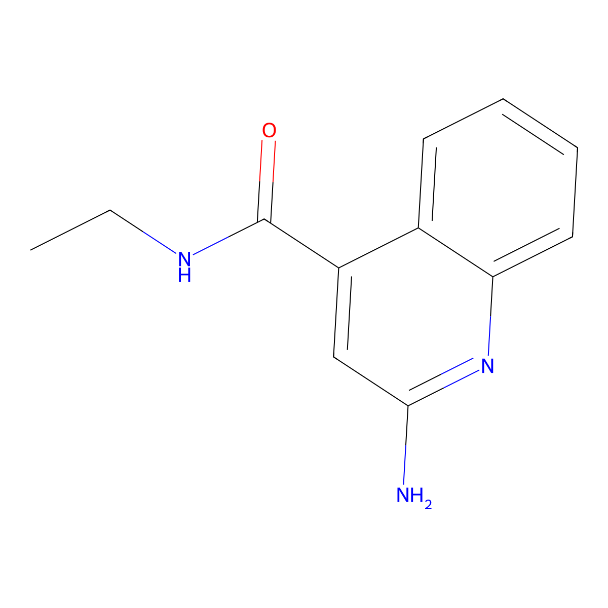 2-amino-N-ethylquinoline-4-carboxamide molecular structure, CAS 1248266-20-7