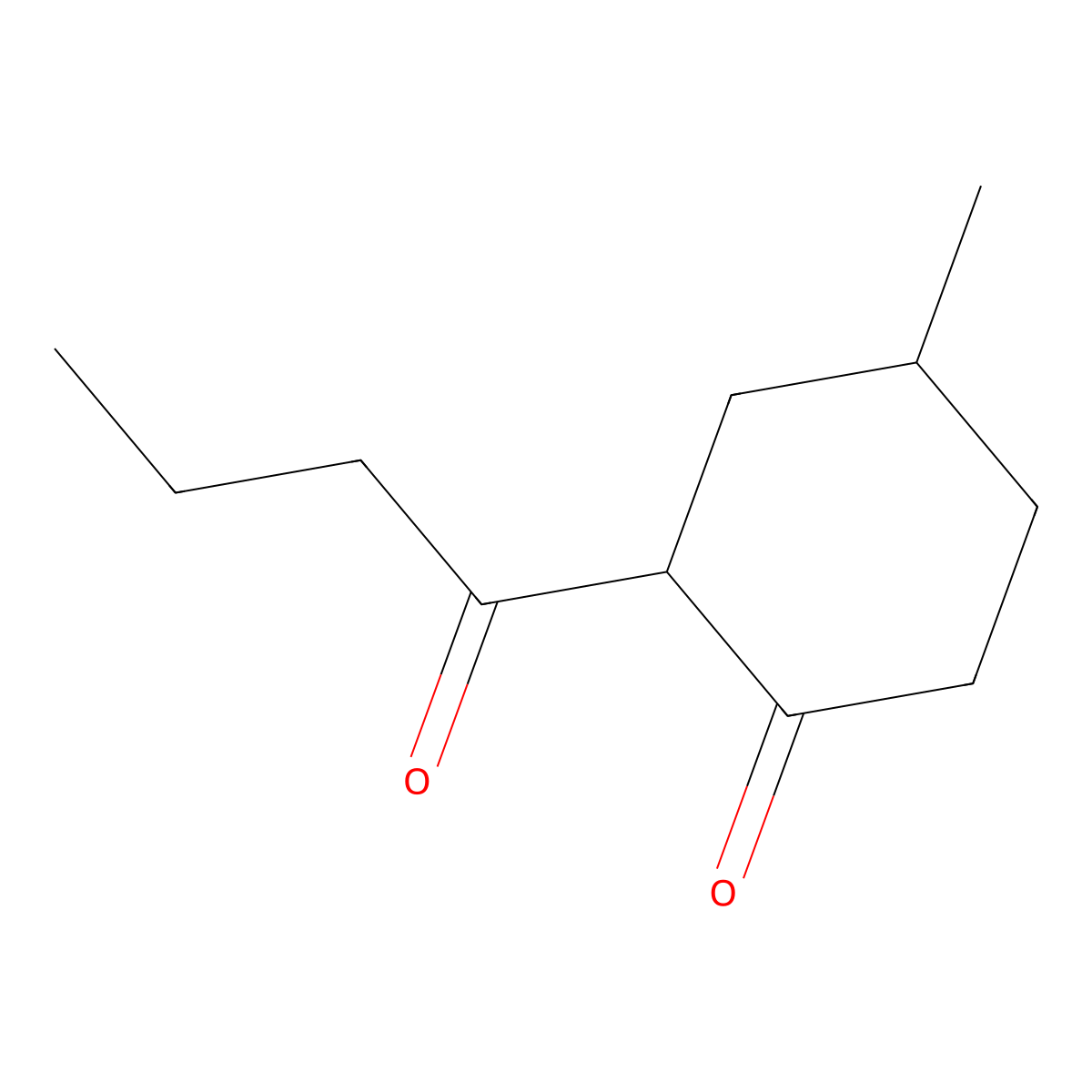2-Butanoyl-4-methylcyclohexan-1-one molecular structure, CAS 1248267-83-5
