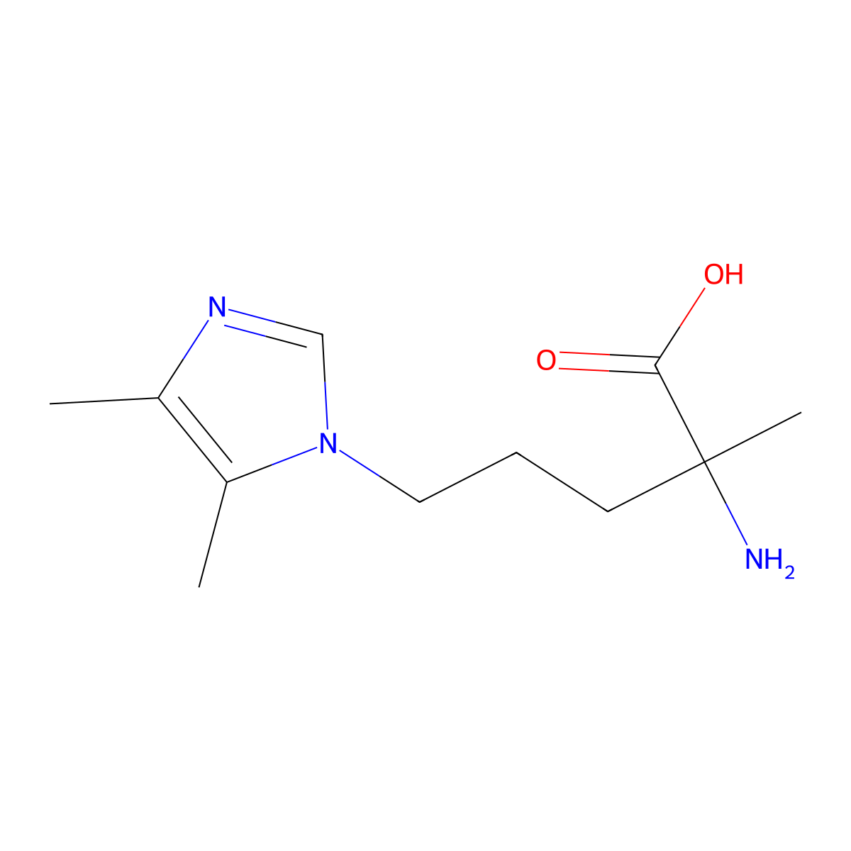 2-Amino-5-(4,5-dimethyl-1h-imidazol-1-yl)-2-methylpentanoic acid molecular structure, CAS 1248269-23-9