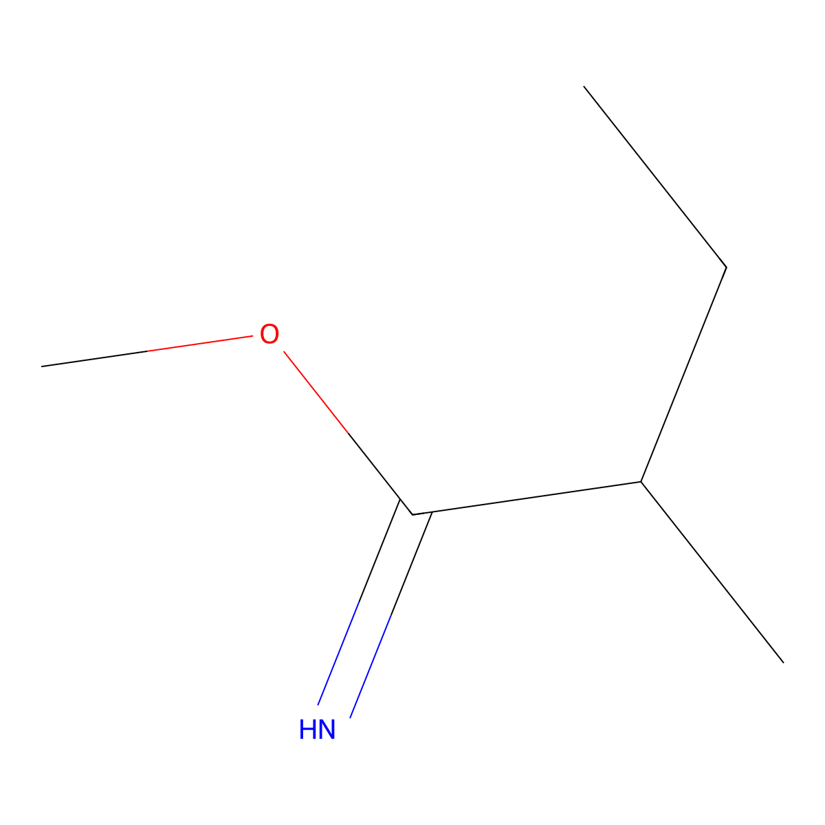 Methyl 2-methylbutanecarboximidate molecular structure, CAS 1248269-53-5