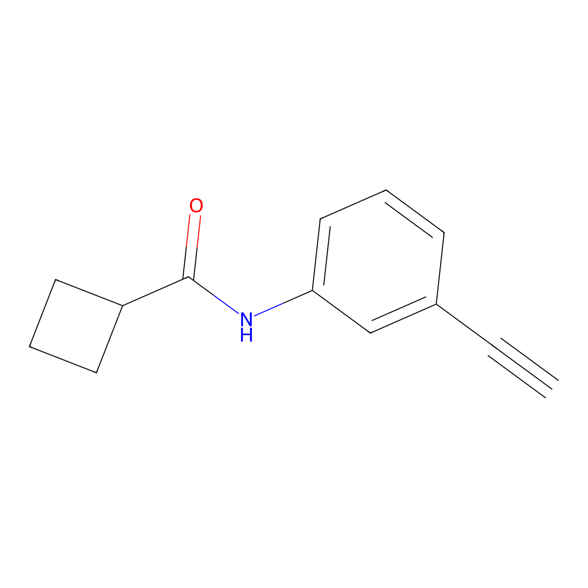 N-(3-ethynylphenyl)cyclobutanecarboxamide molecular structure, CAS 1248272-20-9
