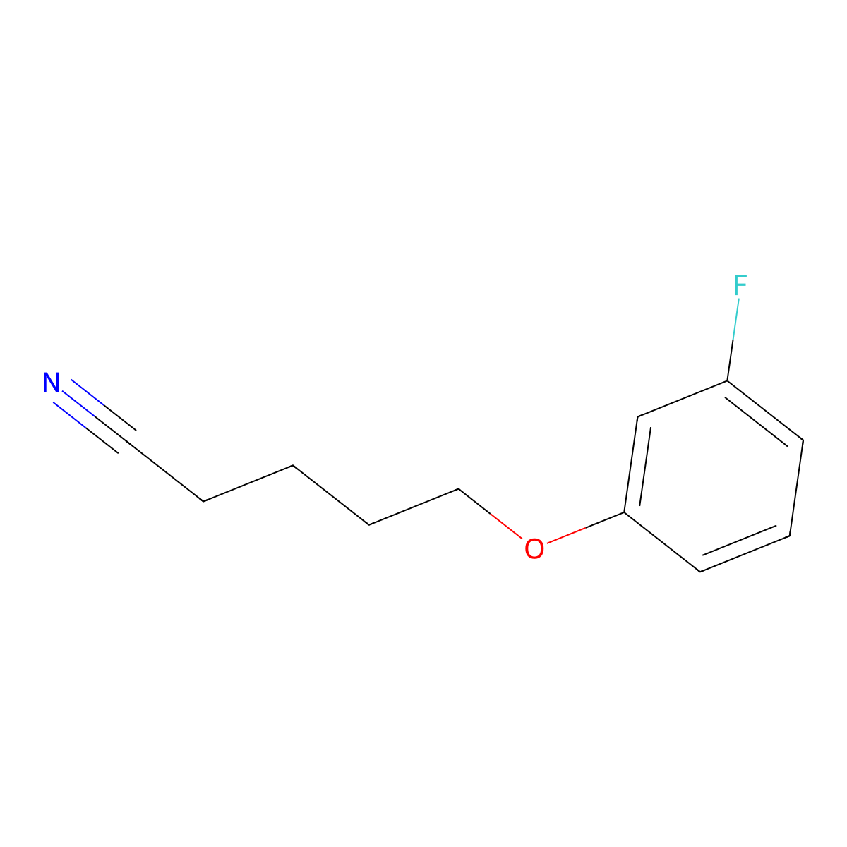 5-(3-Fluorophenoxy)pentanenitrile molecular structure, CAS 1248273-64-4