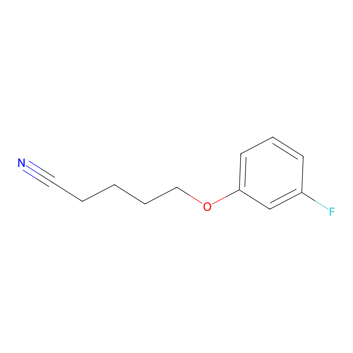5-(3-Fluorophenoxy)pentanenitrile molecular structure, CAS 1248273-64-4
