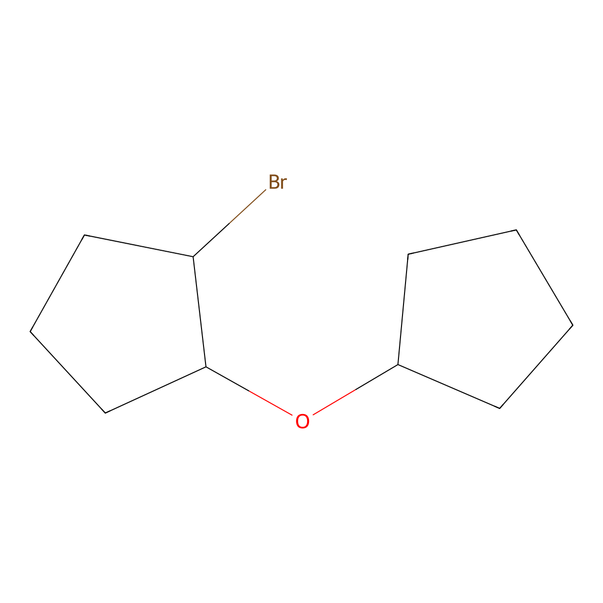1-Bromo-2-(cyclopentyloxy)cyclopentane molecular structure, CAS 1248274-30-7